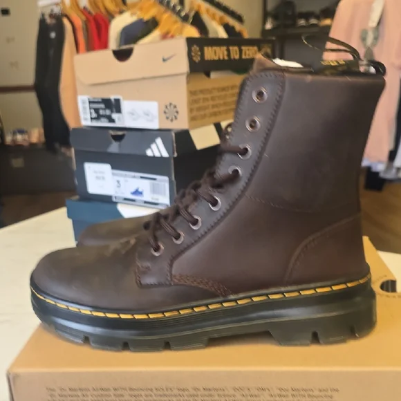 Dr. Martens Dark Brown Men's Boots - Picture 3 of 12